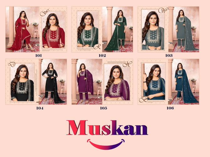 Beauty Queen Muskan 3 Festive Wear Ready Made Suit Collection